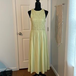 Mango sleeveless long dress in Lemmon color